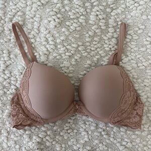 Victoria’s secret dream angels push up bra with lace nude